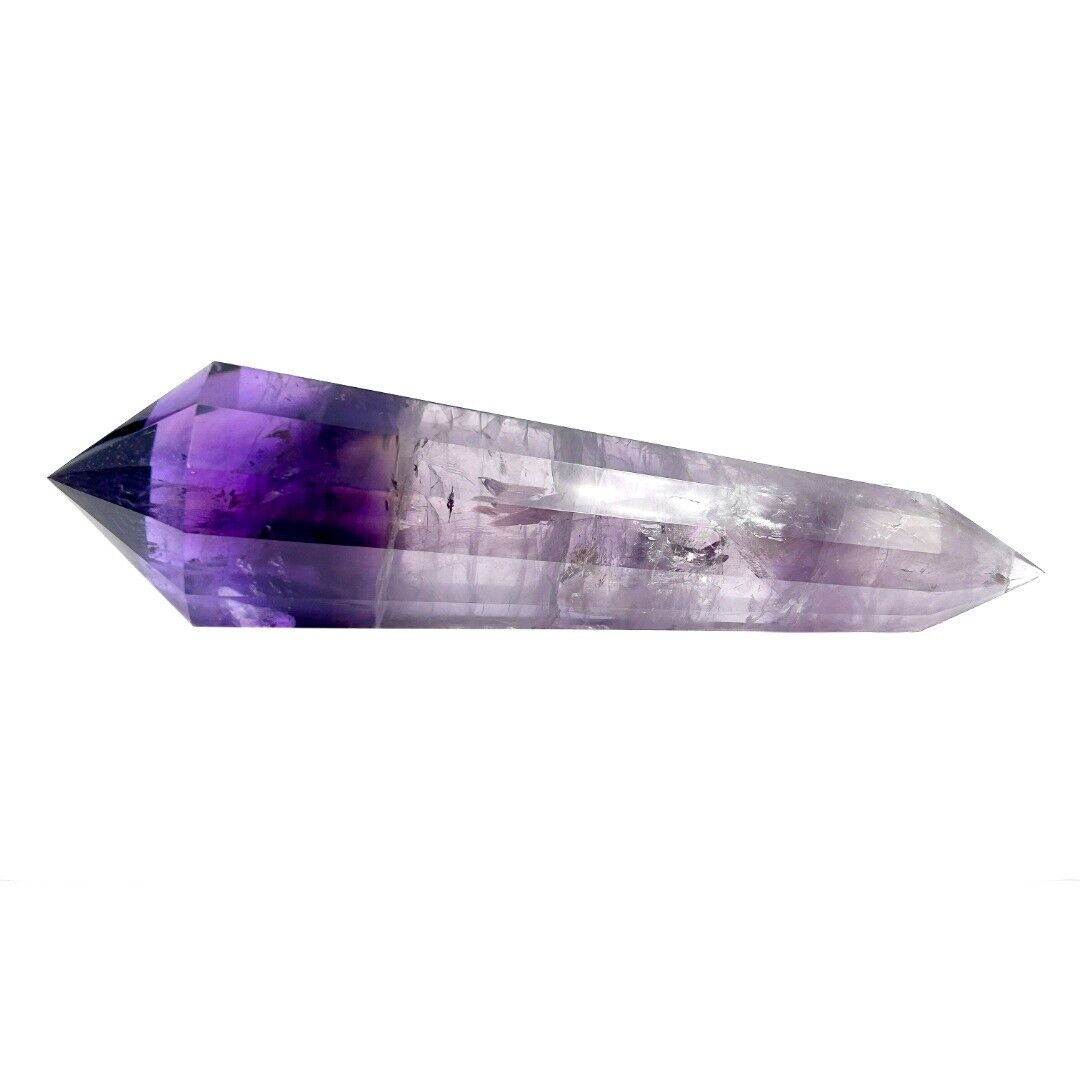 Amethyst 11 Sided Crystal Cut Vogel Reiki Wand Brazil  ( 257560 )