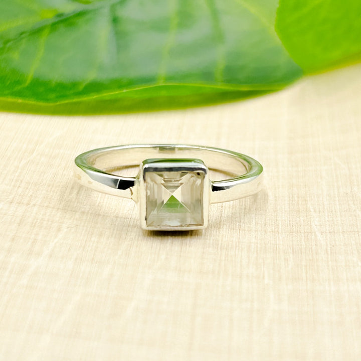 Satyaloka Square Sterling Silver Ring Size 7