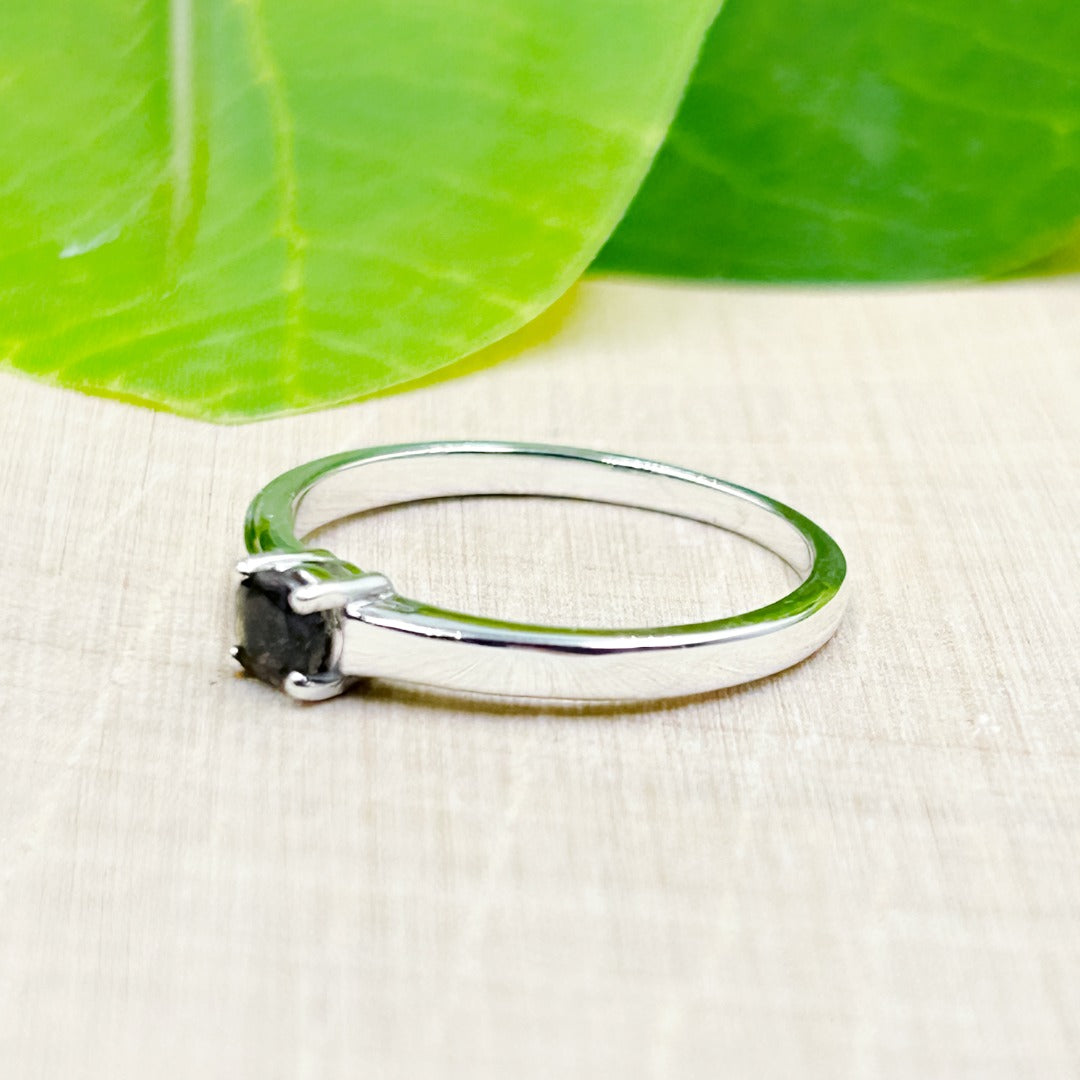 Cintamani 4mm Sterling Silver Ring Size 8