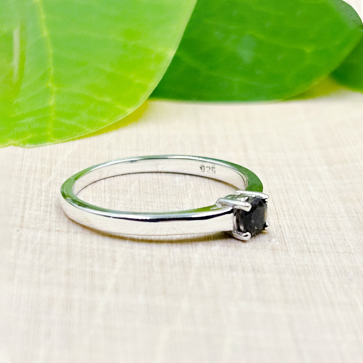 Cintamani 4mm Sterling Silver Ring Size 8