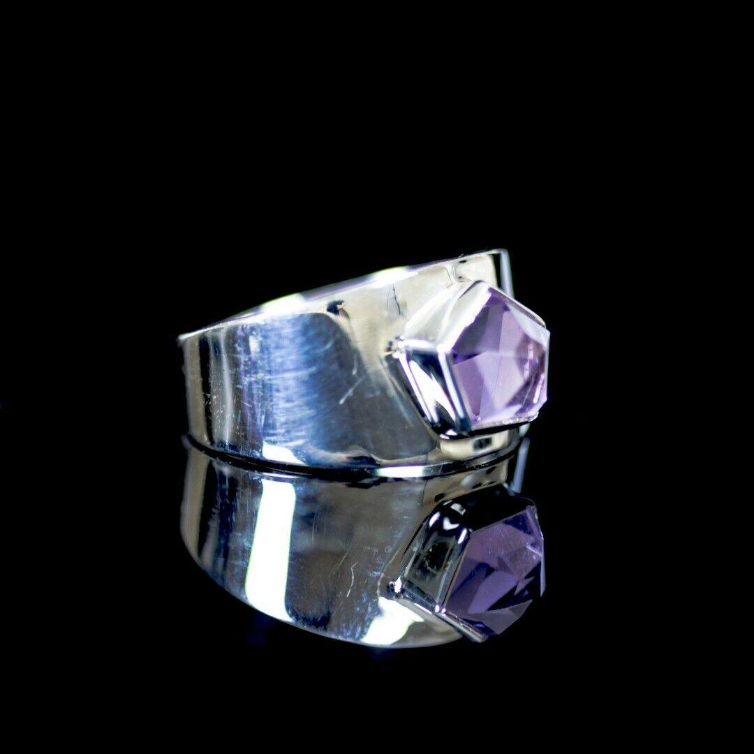 Lavender Amethyst Pentagon Sterling Silver Ring  ( 337567)