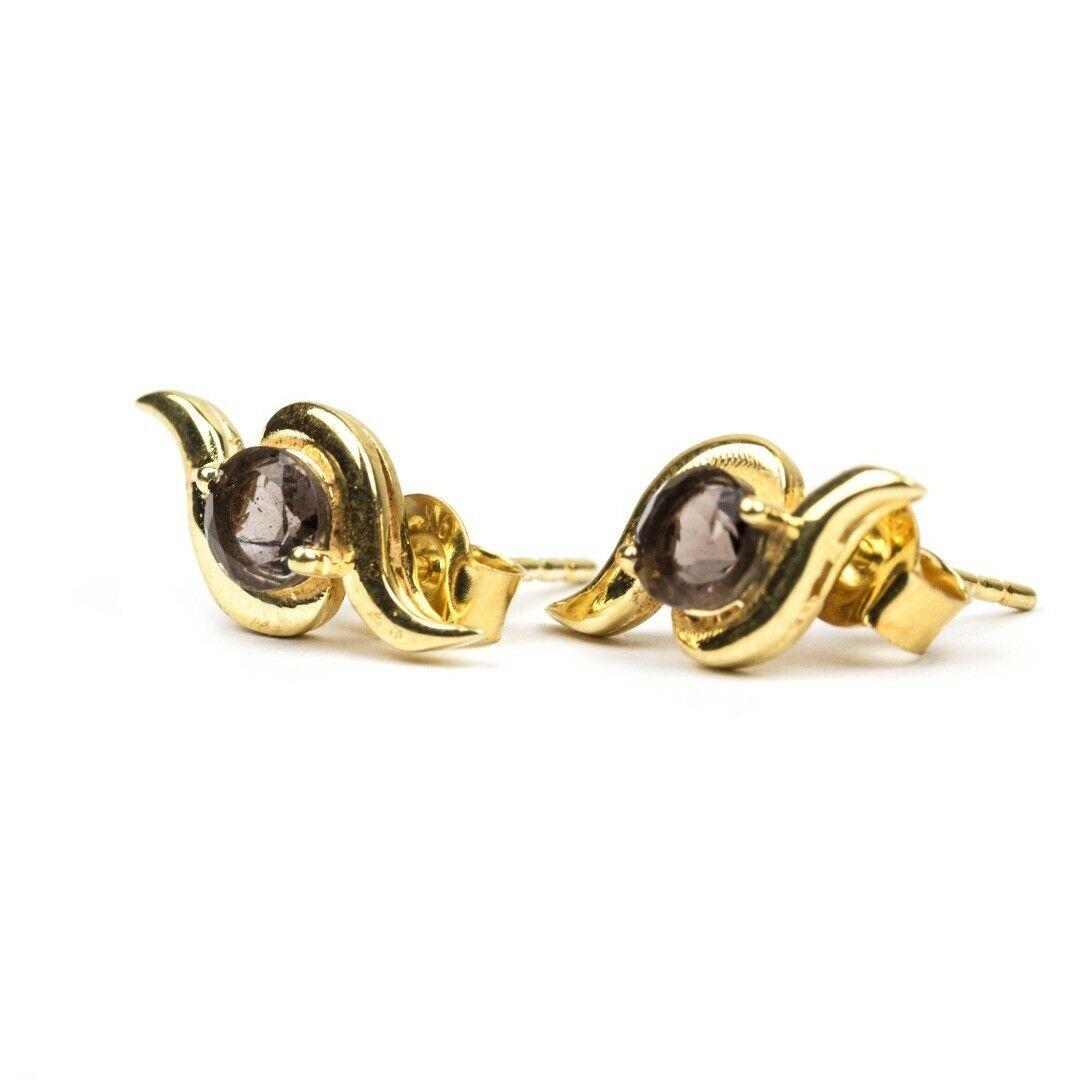 Cintamani Faceted 9 Carat Gold Stud Earrings (58195 )