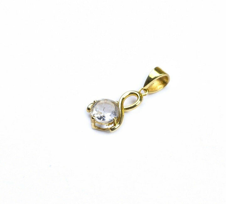 Azeztulite Satyaloka Faceted 9 Carat Gold Pendant - 12 Synergy Stone  (505762)