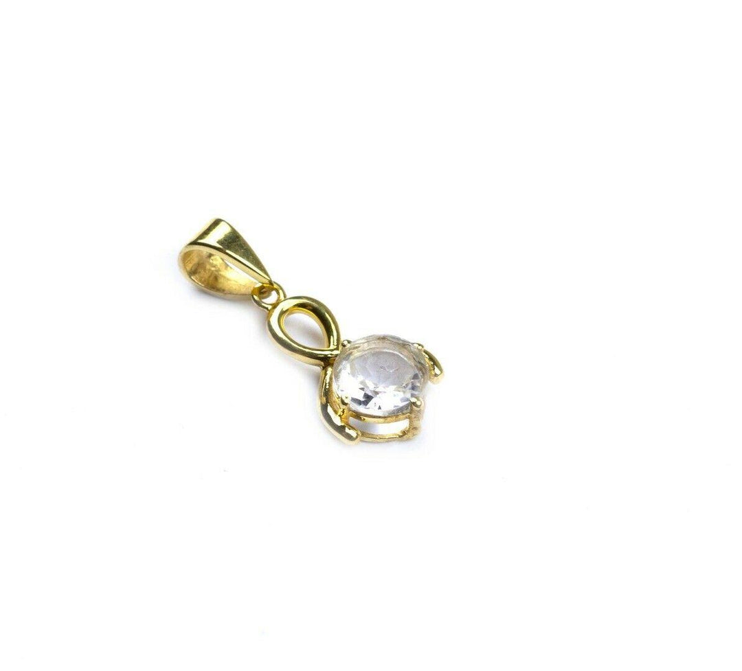 Azeztulite Satyaloka Faceted 9 Carat Gold Pendant - 12 Synergy Stone  (505762)