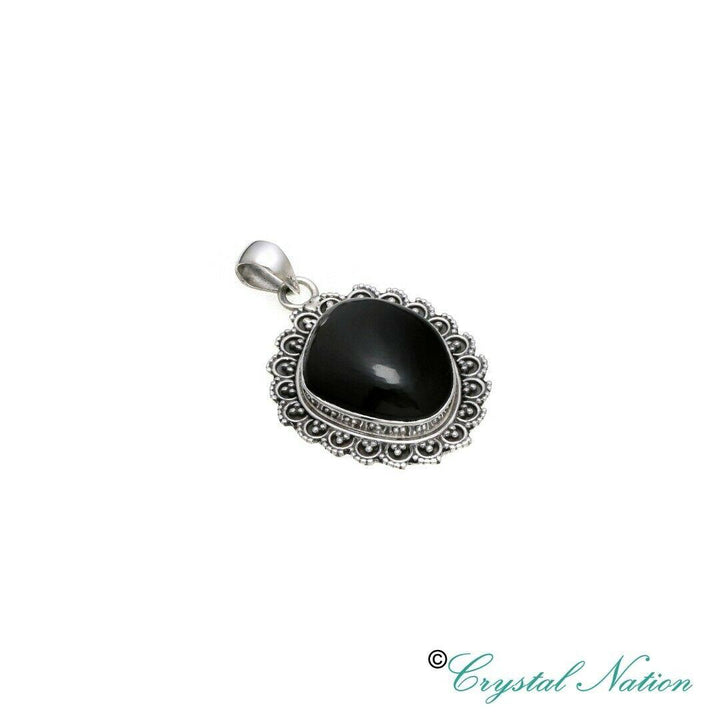 Agni Manitite Cabochon Sterling Silver Pendant ( 20632 )