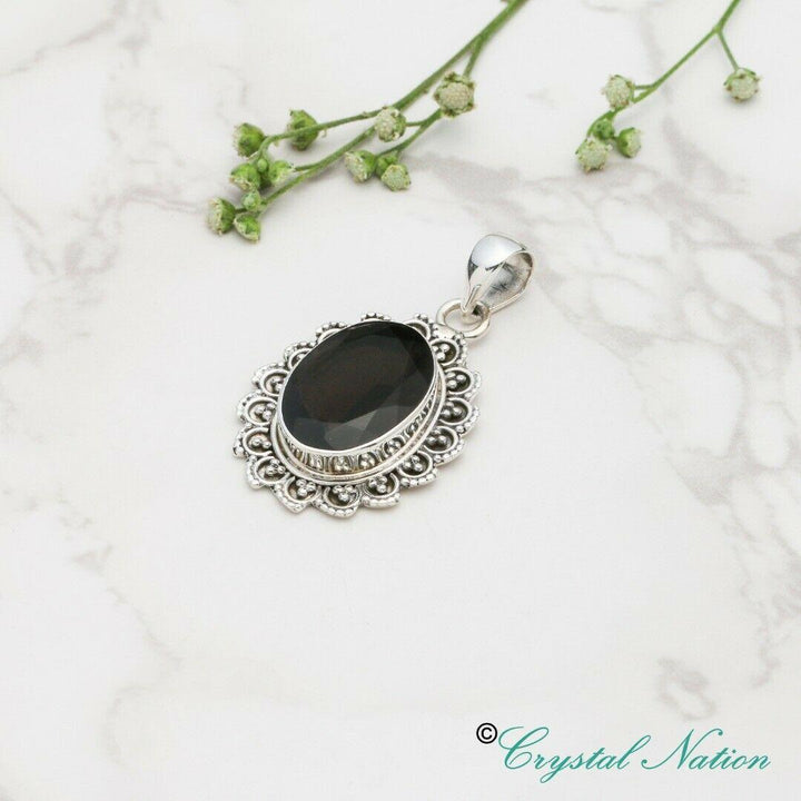 Cintamani Faceted Sterling Silver Pendant ( 20611 )