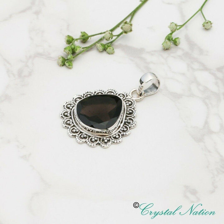 Cintamani Faceted Sterling Silver Pendant ( 20622 )