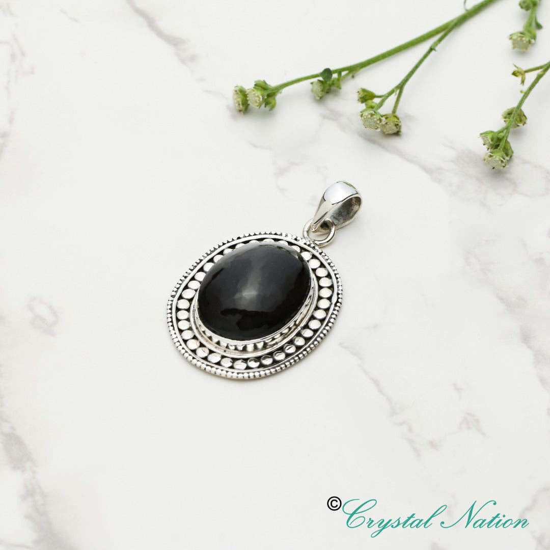 Cintamani Faceted Sterling Silver Pendant ( 20780 )