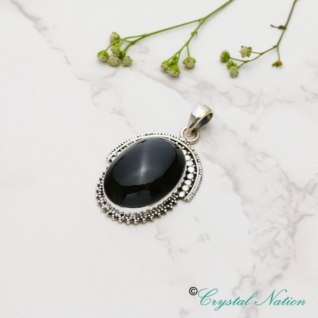 Cintamani Faceted Sterling Silver Pendant ( 20392 )