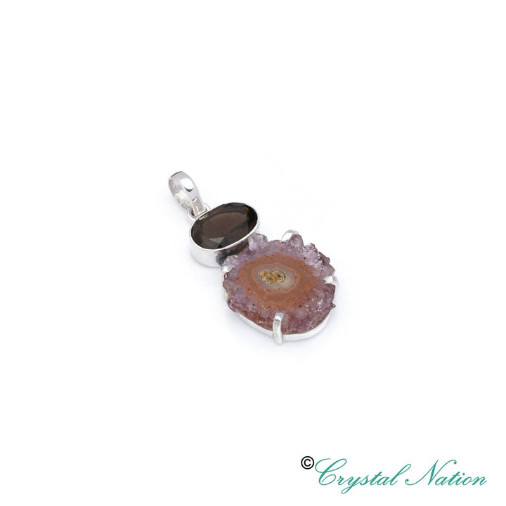 Cintamani Solar Quartz Faceted Sterling Silver Pendant~  ( 20753 )