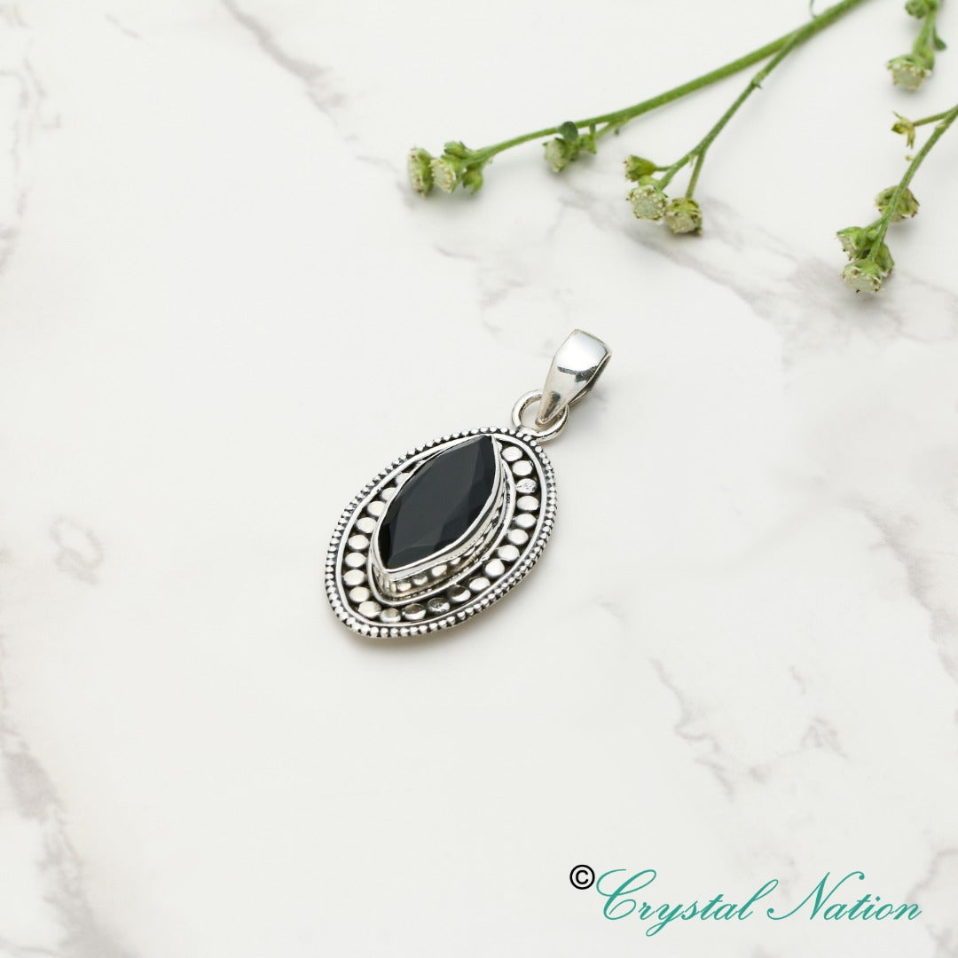 Cintamani Faceted Sterling Silver Pendant ( 20778 )
