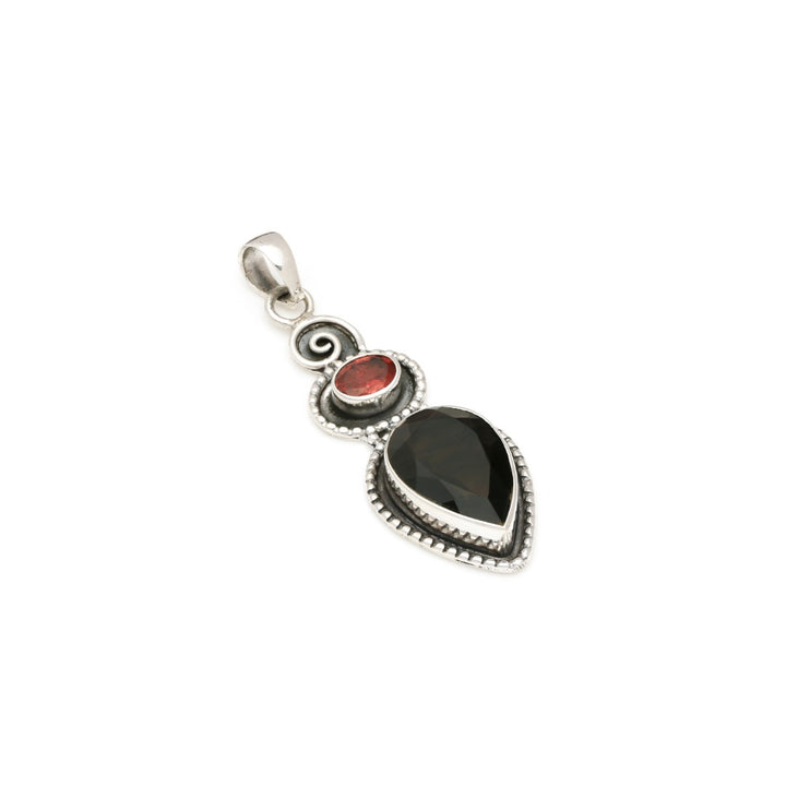 Cintamani Tourmaline Faceted Sterling Silver Pendant ( 20552 )