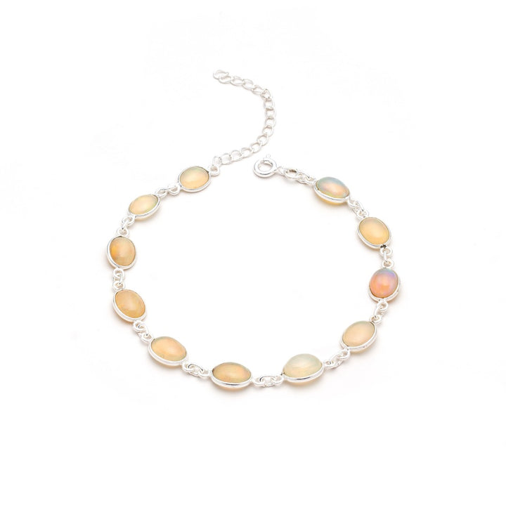Australian Opal Elegant Sterling Silver Bracelet  ( 138844 )