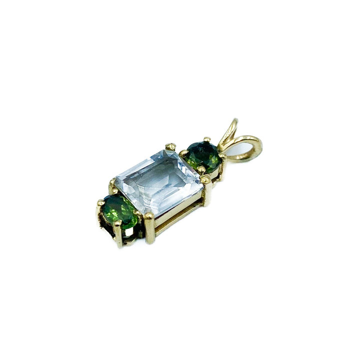 Moldavite Phenacite 12K Gold Pendant  ( 181362 )