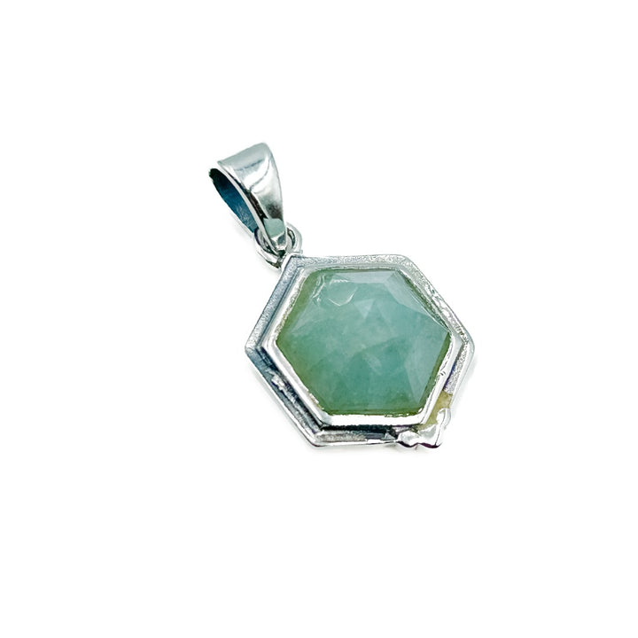 Aquamarine Sterling Silver Pendant ( 606915 )