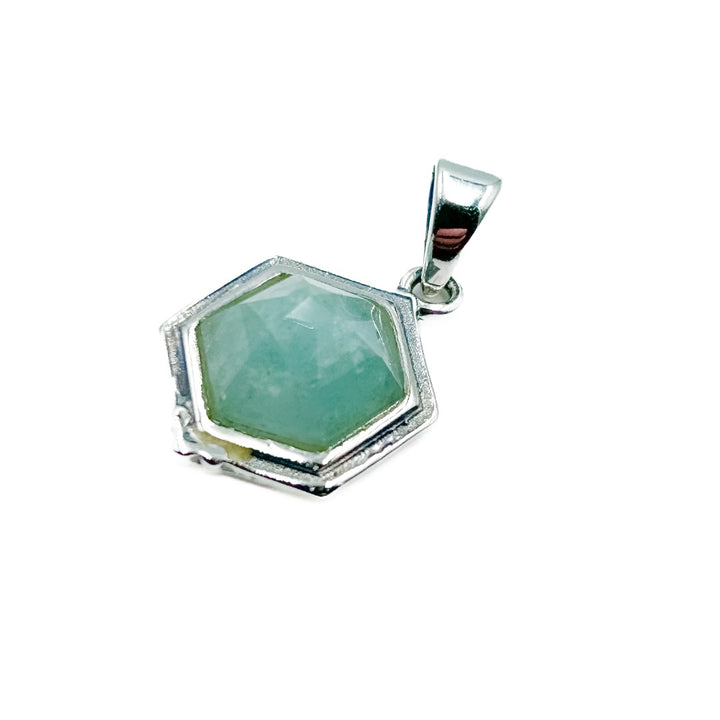 Aquamarine Sterling Silver Pendant ( 606915 )