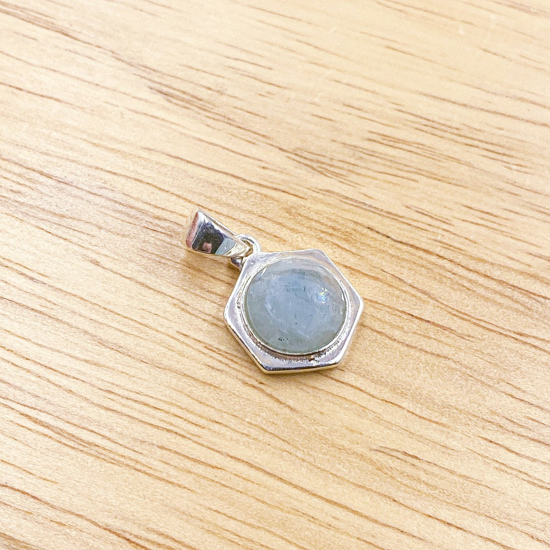 Aquamarine Sterling Silver Pendant ( 396999 )