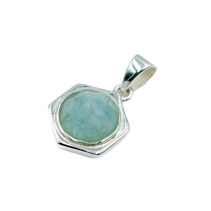 Aquamarine Sterling Silver Pendant ( 396999 )