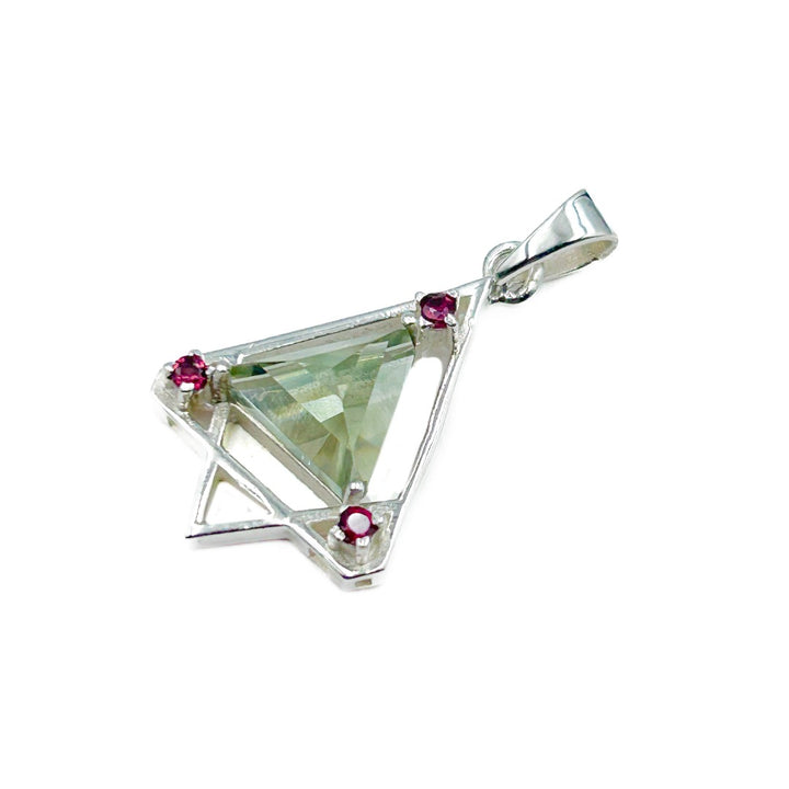Prasiolite Green Amethyst Sterling Silver Pendant  ( 307180 )