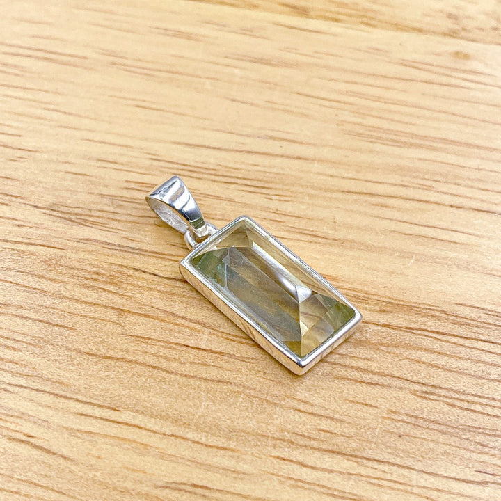 Prasiolite Green Amethyst Sterling Silver Pendant  ( 155341 )