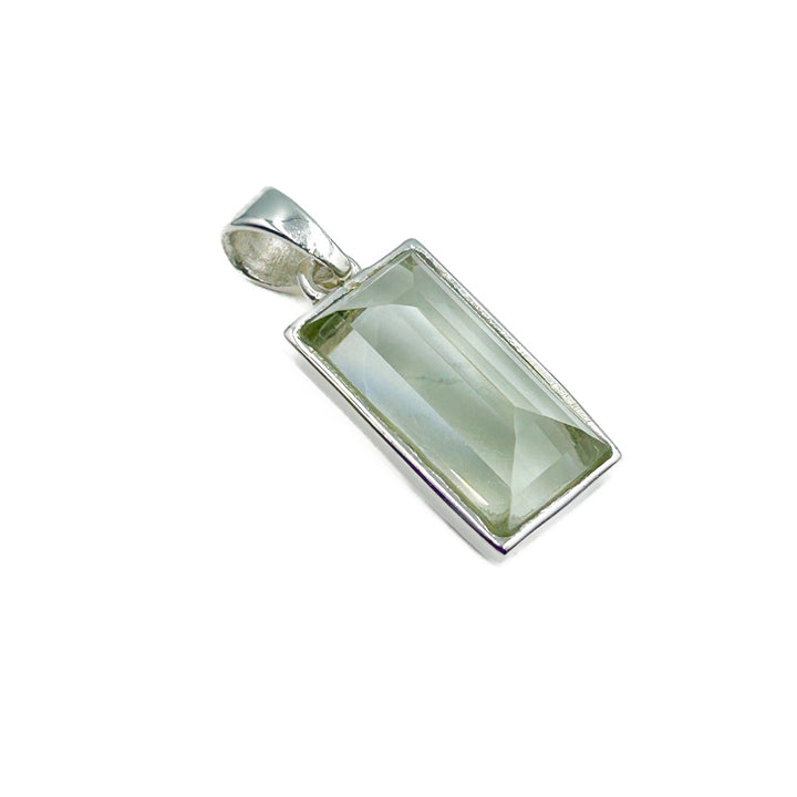 Prasiolite Green Amethyst Sterling Silver Pendant  ( 155341 )