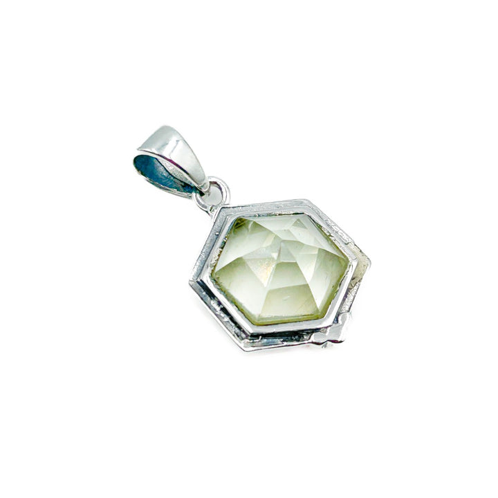 Prasiolite Green Amethyst Sterling Silver Pendant  ( 155341 )