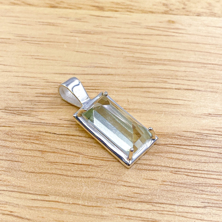 Prasiolite Green Amethyst Sterling Silver Pendant  ( 192224  )