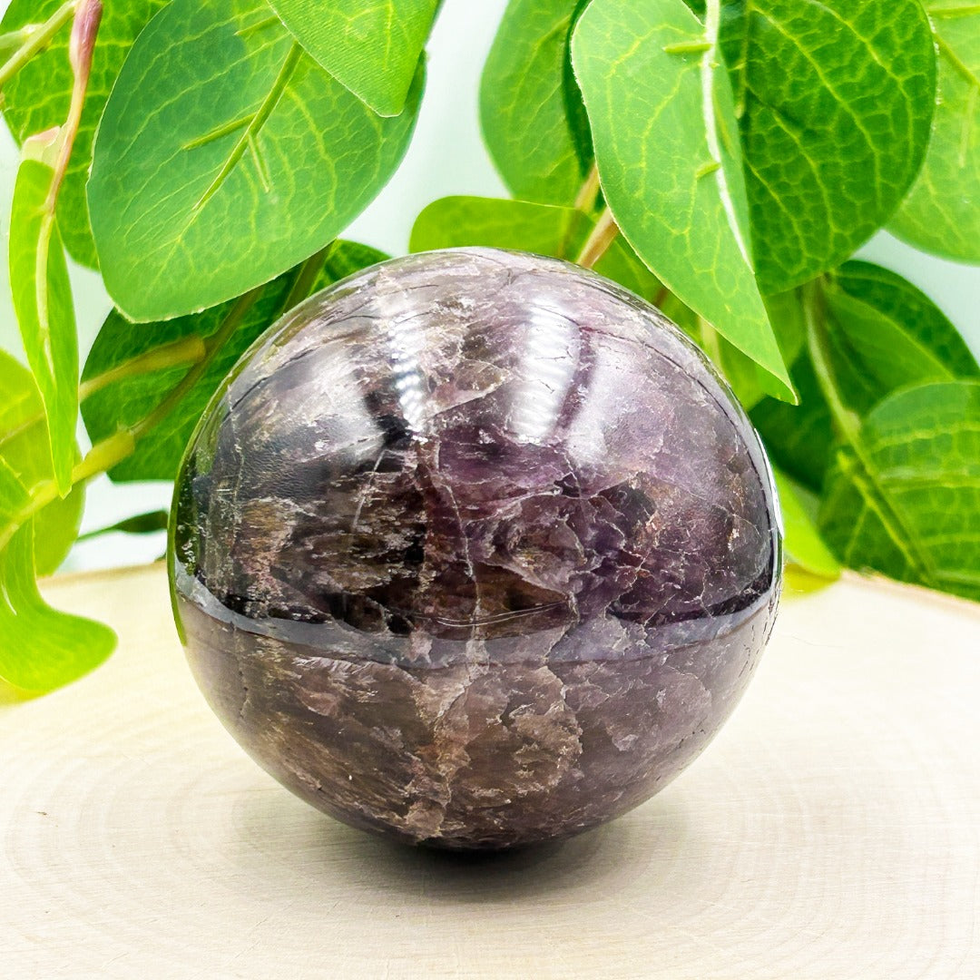 Super Seven  Melody Stone Cacoxenite Sphere 525gm