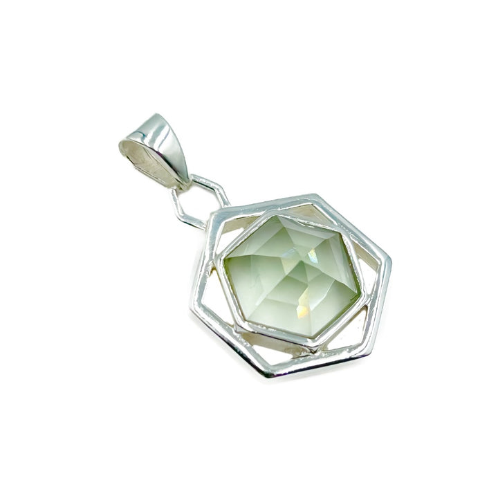 Prasiolite Green Amethyst Sterling Silver Pendant  ( 811094 )