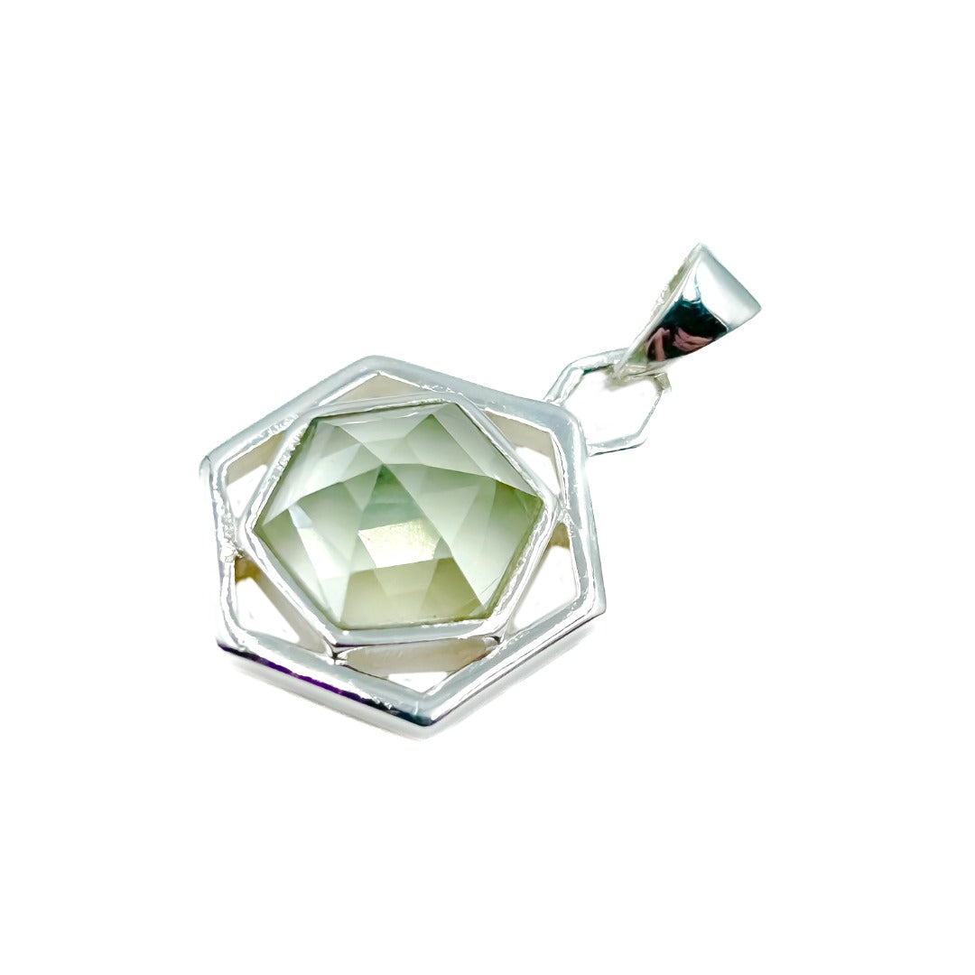 Prasiolite Green Amethyst Sterling Silver Pendant  ( 811094 )