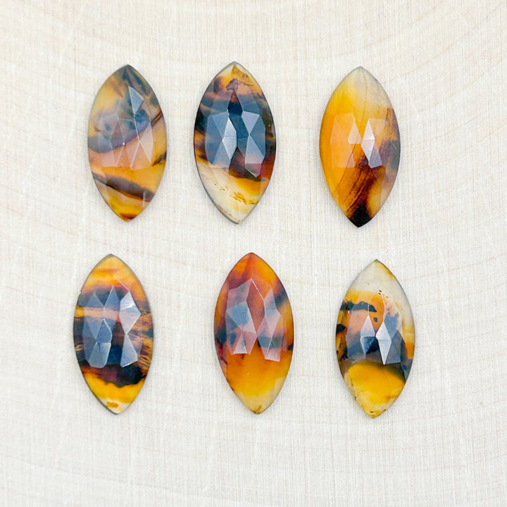 Montana Agate Rose Cut Cabochons  (418744 )