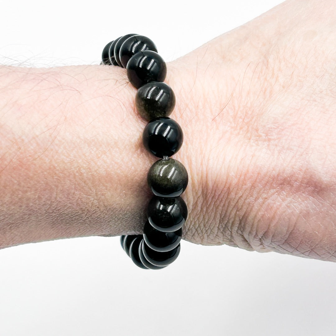 Golden Obsidian 8mm Beaded Healing Bracelet  ( 22019 )