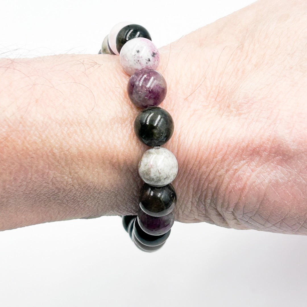 Tourmaline 8mm Beaded Healing Bracelet  ( 87090 )