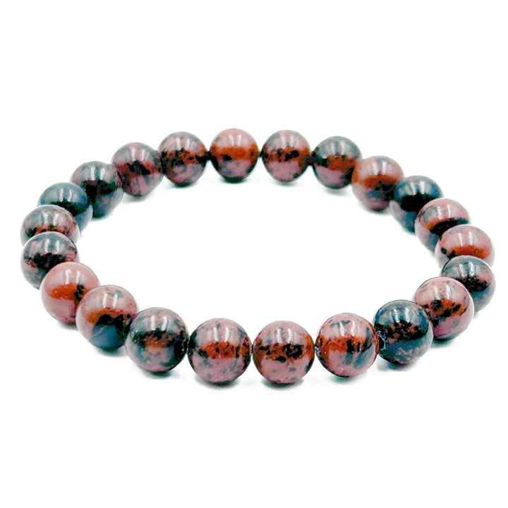 Mahagony Obsidian 8mm Beaded Healing Bracelet  ( 593855 )