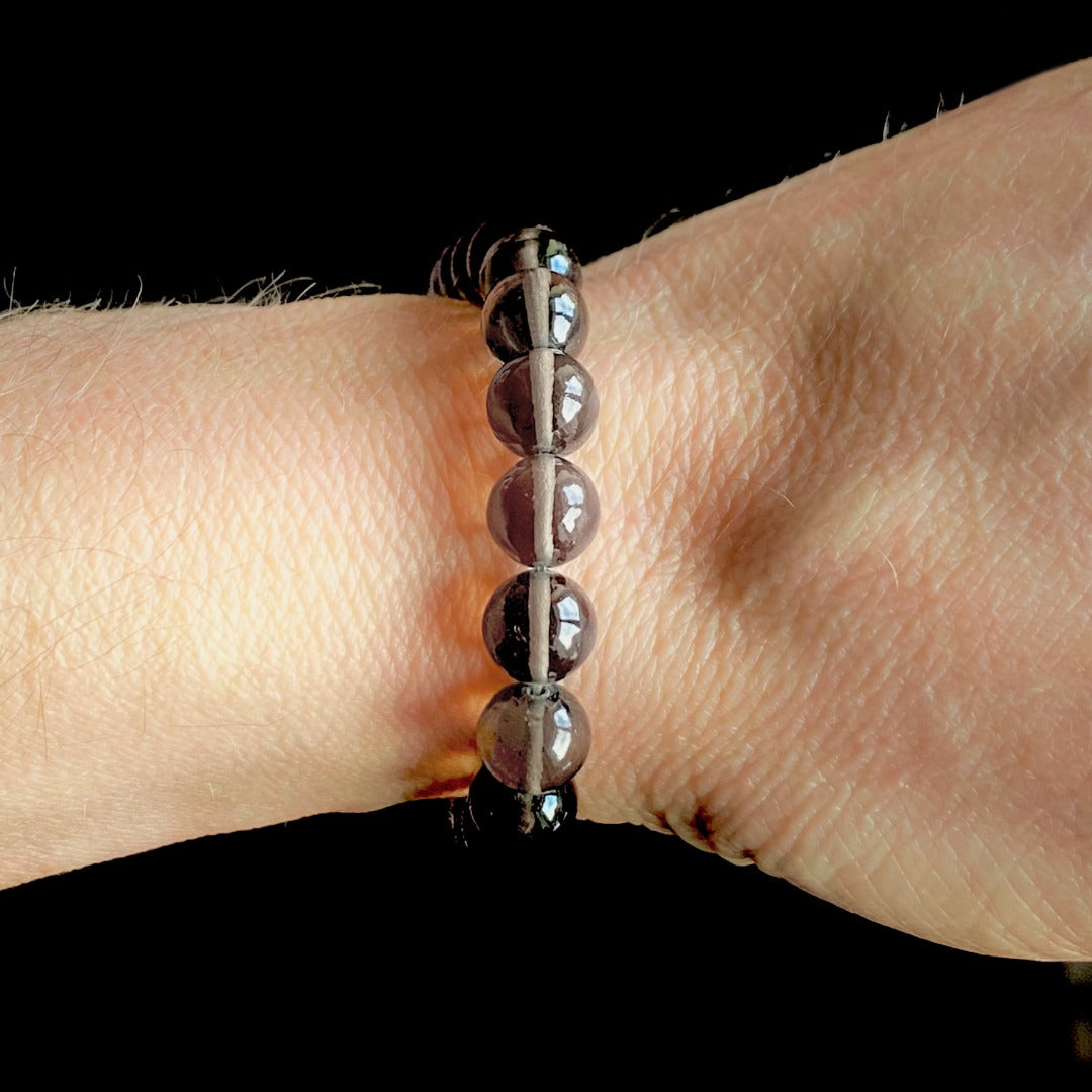 Colombianite Tektite 8mm Beaded Bracelet