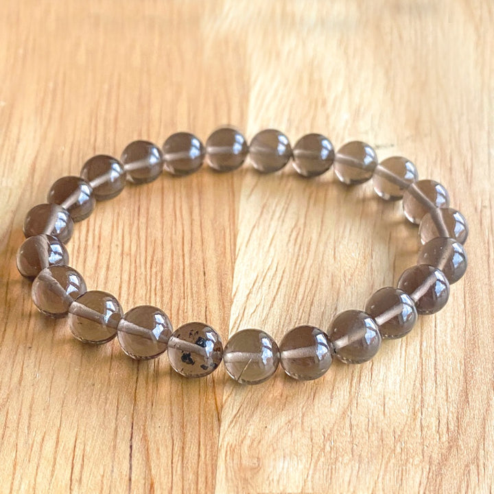 Colombianite Tektite 8mm Beaded Bracelet