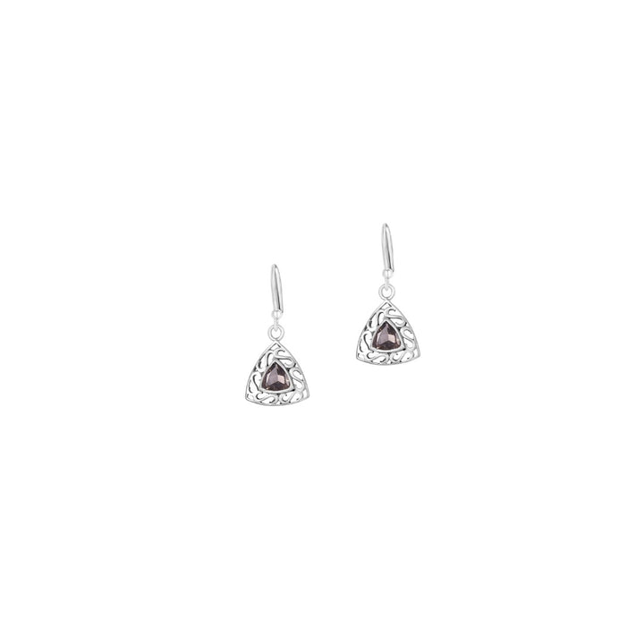 Cintamani Sterling Silver Trillion Earrings  ( E10 )