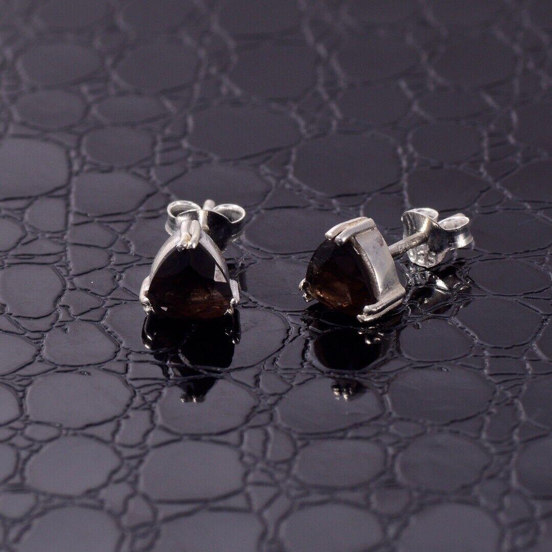 Cintamani Trillion Sterling Silver Earrings ~ ( E7 )