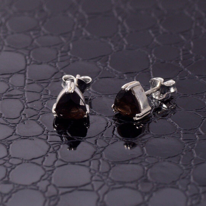 Cintamani Trillion Sterling Silver Earrings ~ ( E7 )
