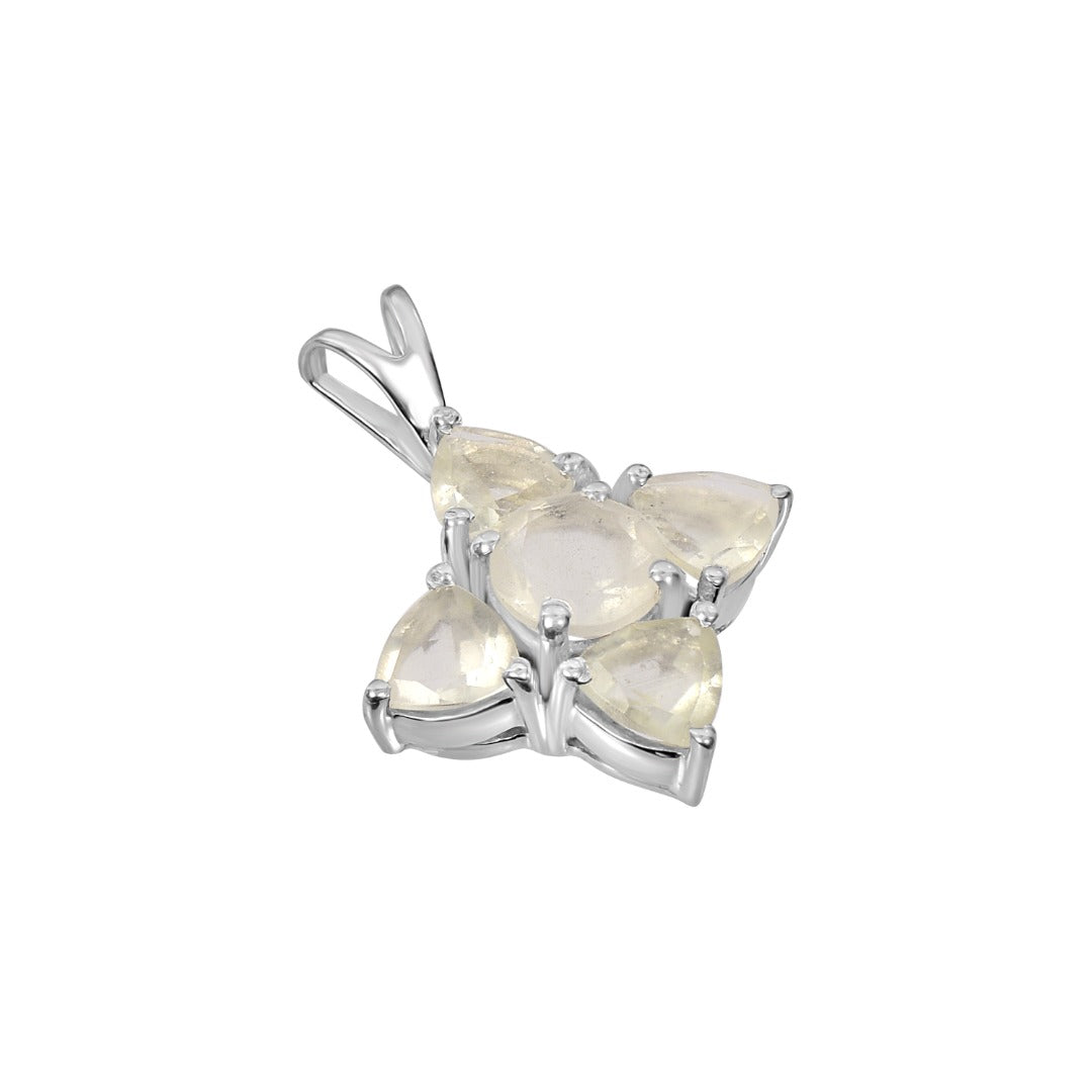 Libyan Desert Glass Sterling Silver Trillion Pendant  ( P103 )