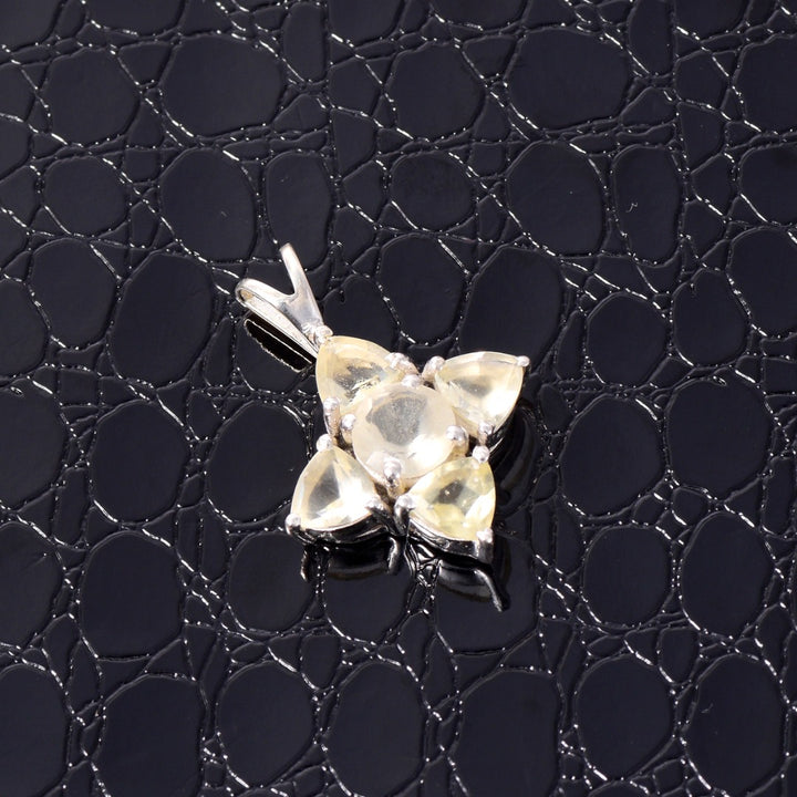Libyan Desert Glass Sterling Silver Trillion Pendant  ( P103 )