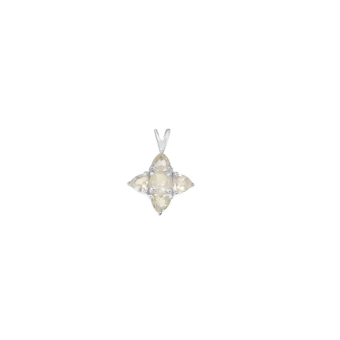Libyan Desert Glass Sterling Silver Trillion Pendant  ( P103 )