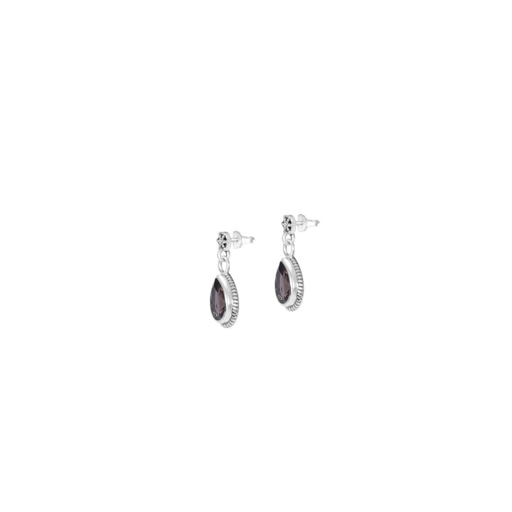 Cintamani Pear Shaped Sterling Silver Earrings ( E11)