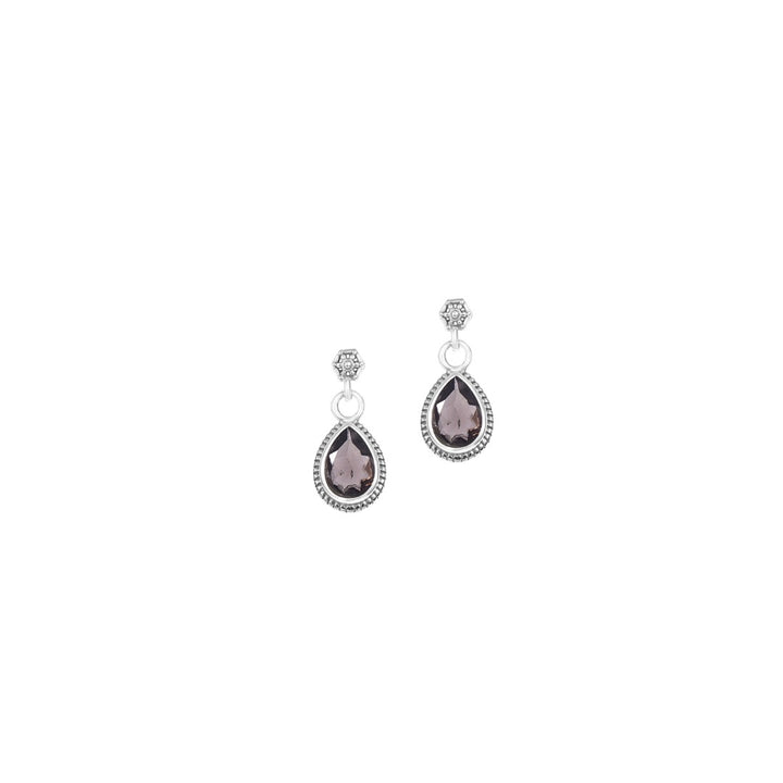 Cintamani Pear Shaped Sterling Silver Earrings ( E11)