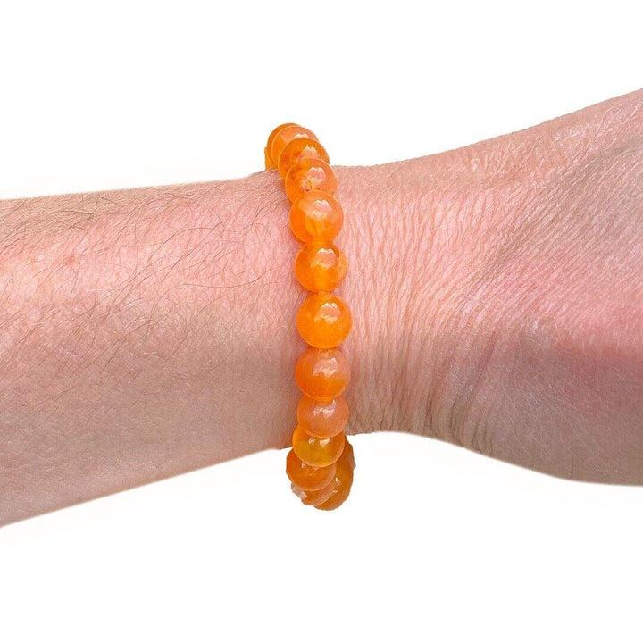 Carnelian 8mm Beaded Healing Bracelet  ( 937142 )
