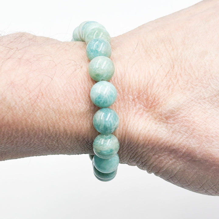 Amazonite 8mm Beaded Healing Bracelet  ( 990085 )