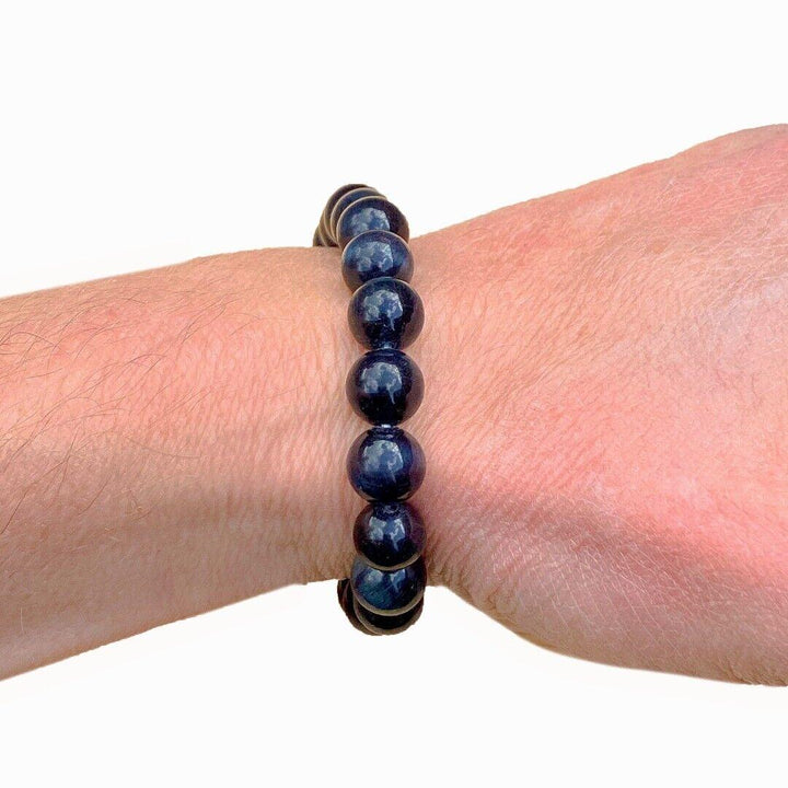 Black Tourmaline 8mm Beaded Healing Bracelet  ( 449648 )