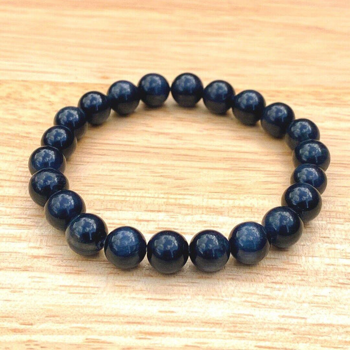Black Tourmaline 8mm Beaded Healing Bracelet  ( 449648 )