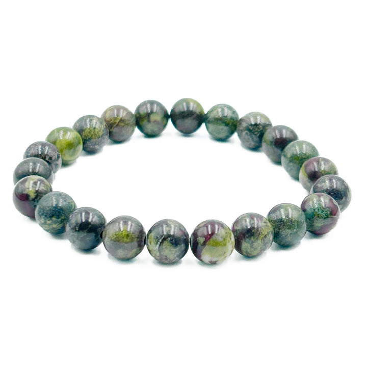 Dragon Blood Jasper 8mm Beaded Healing Bracelet  ( 821465 )