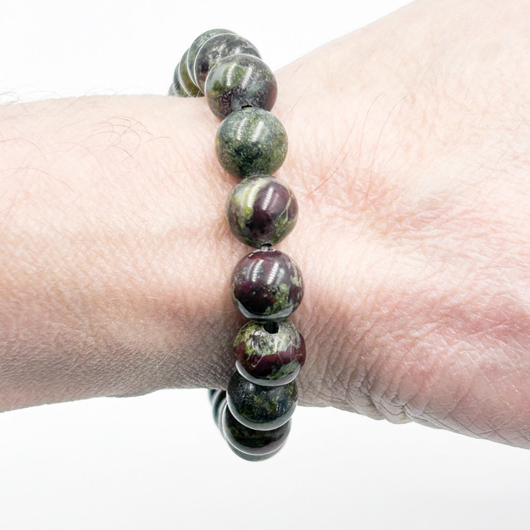 Dragon Blood Jasper 8mm Beaded Healing Bracelet  ( 821465 )